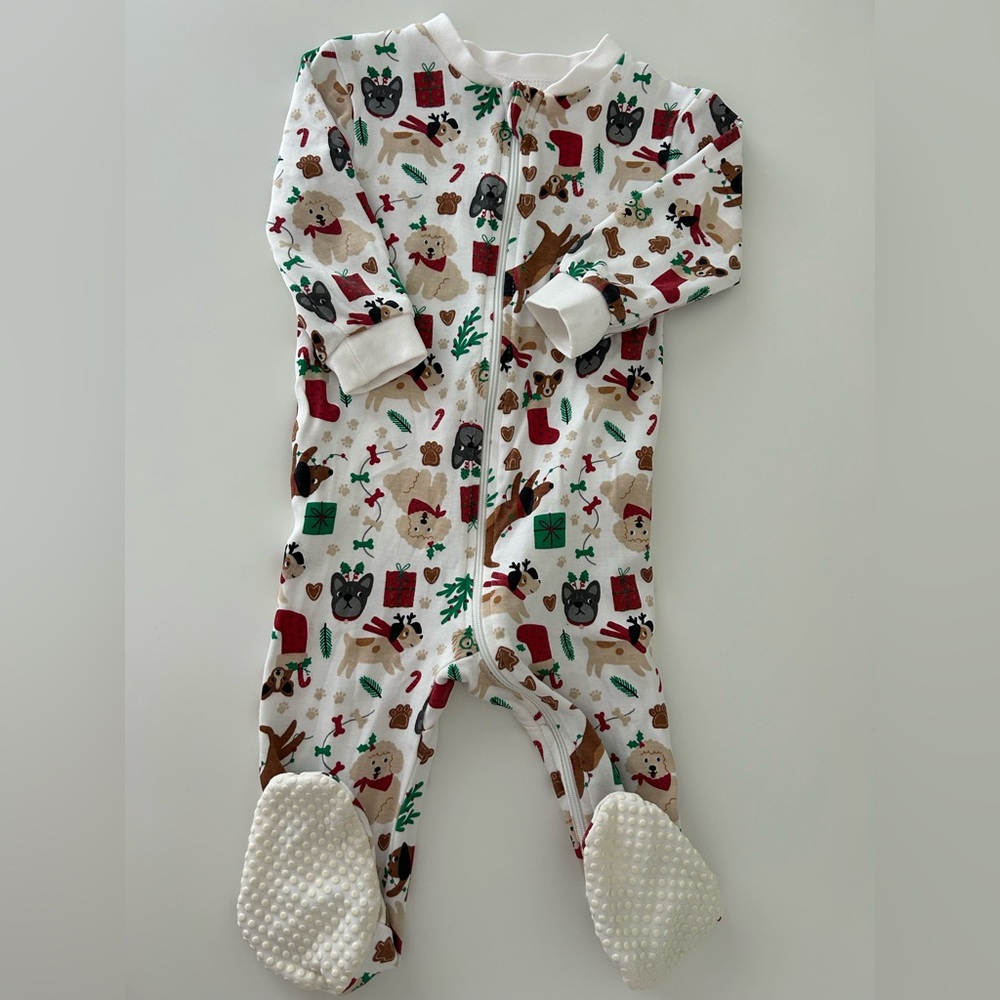 George Holiday Pups Footie